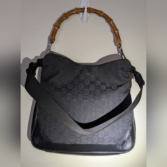 Vintage Gucci Bamboo Monogram Hand And Shoulder Tote Bag Good Condition! - Picture 3 of 16